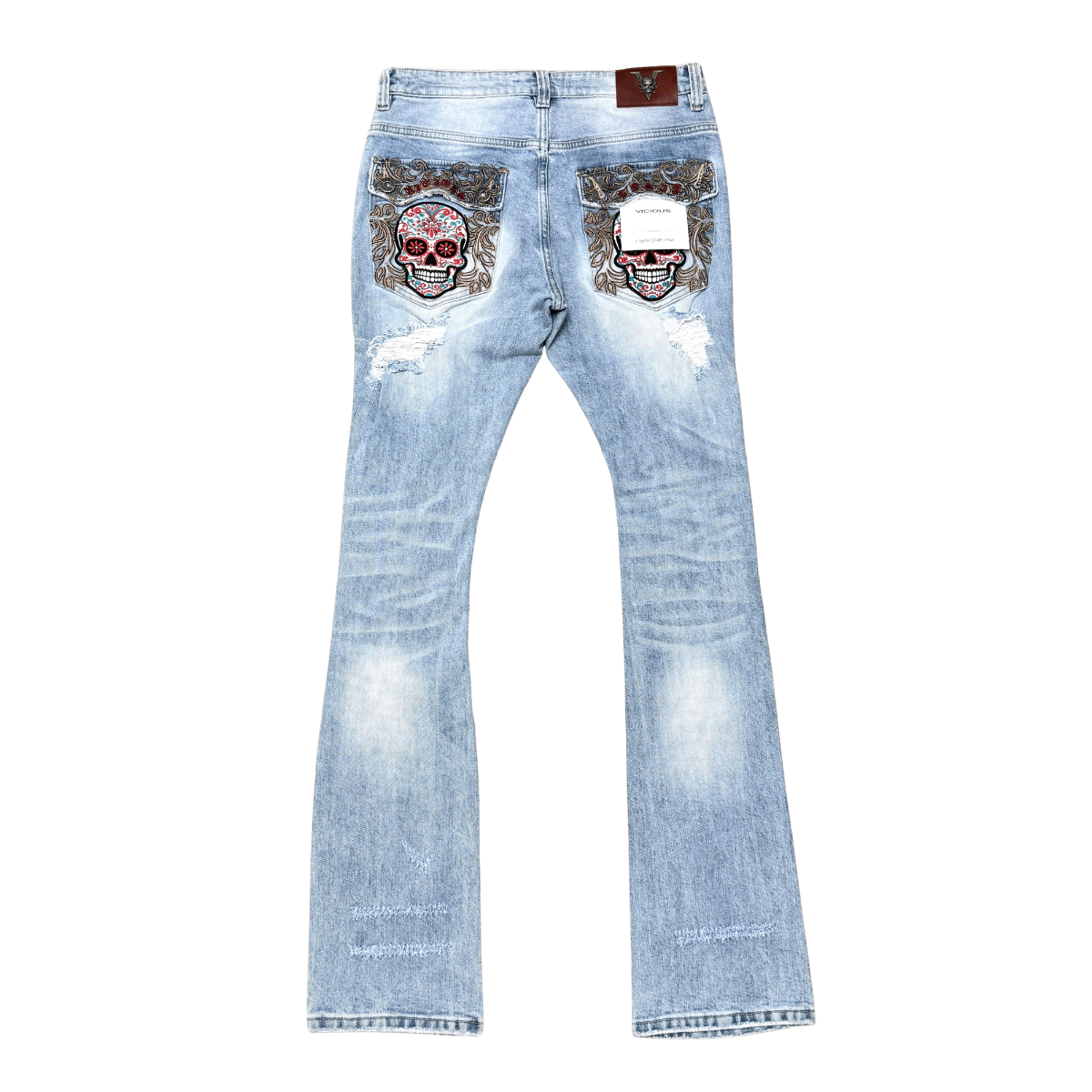 VICIOUS pants logo ON THE BACK POCKETS