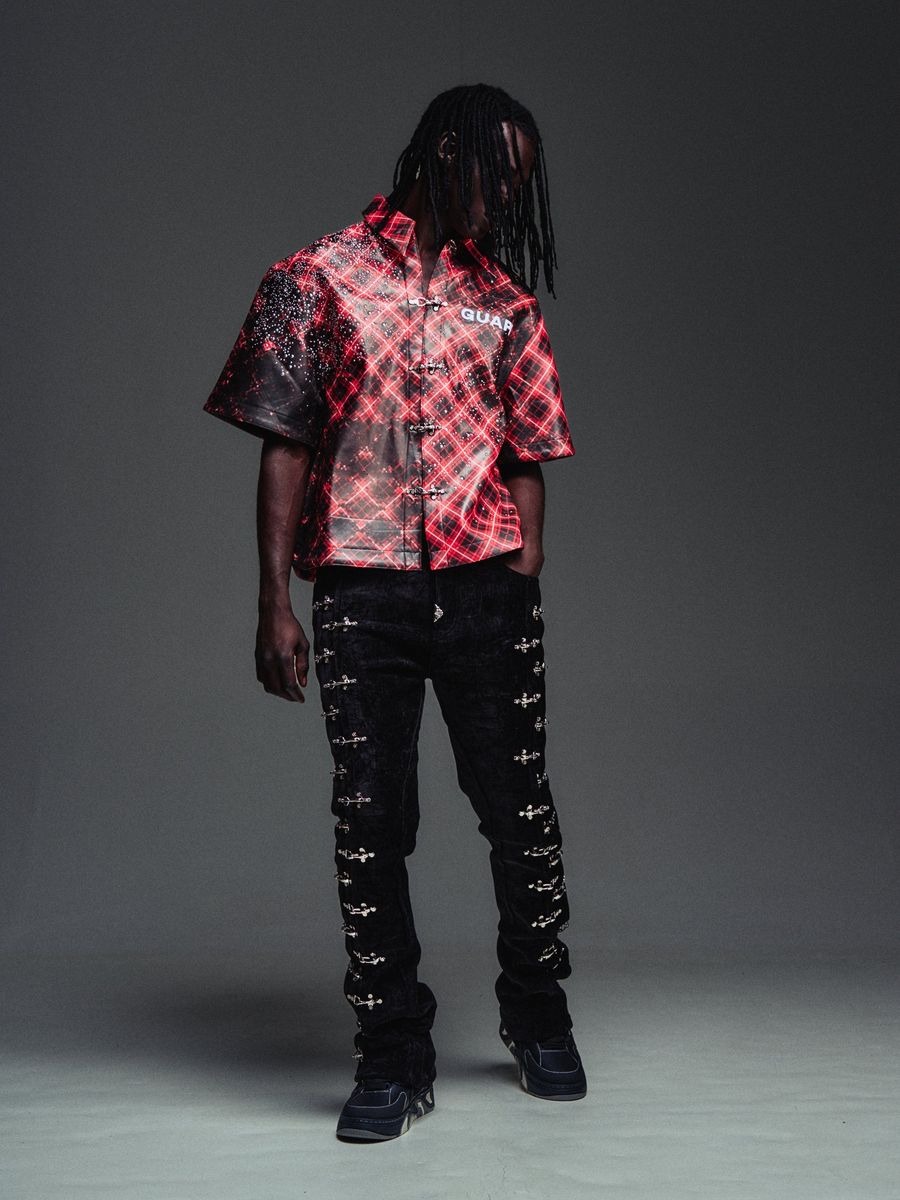 GUAPI Black Velvet Aviation Clasp Pants