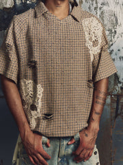 GUAPI Houndstooth Skull Shirt