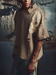 GUAPI Houndstooth Skull Shirt