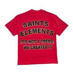 ELEMENTS DRIP t-shirt SAINTS ELEMENTS " RHINESTONE GRAPHIC TEE red
