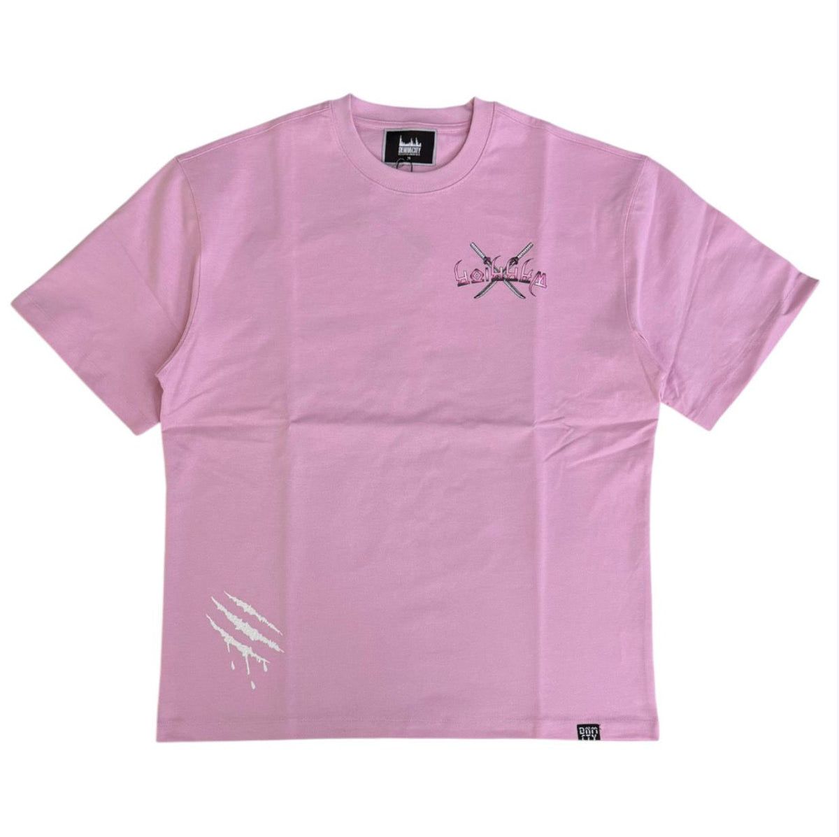 DENIMICITY WARRIOR OF THE SEAS STONED QUT OVERSIZE T-SHIRT DNM-2502PINKO