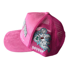 REYES HAT siempre con dios pink/white