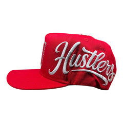 LIFE HUSTLERS "Crimson Red" Rhinestone Snapback Hat