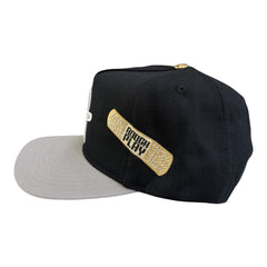 ROUGHPLAY HAT (BLACK/SILVER BANDAID SNAPBACK)