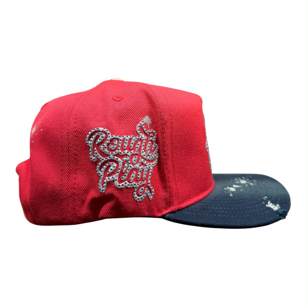 ROUGH PLAY vintage SNAPBACK (red/silver))