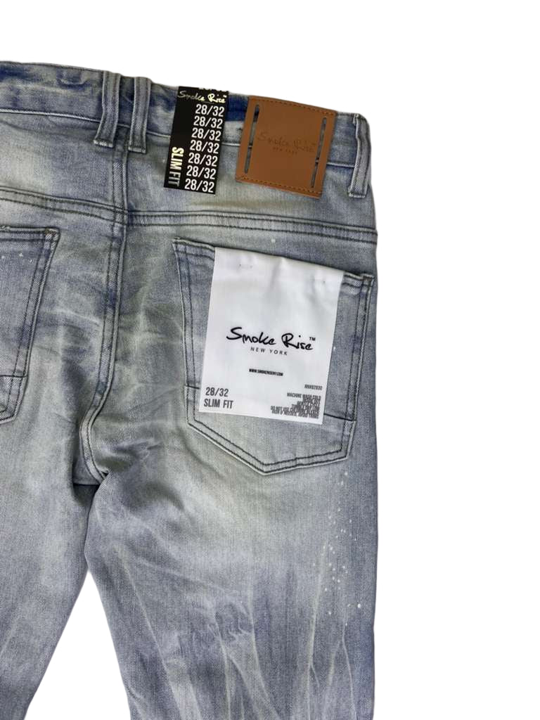 SMOKE RISE MEN'S CLEAN LOOK JEA FLECK BLUE  JP25223 PANTS