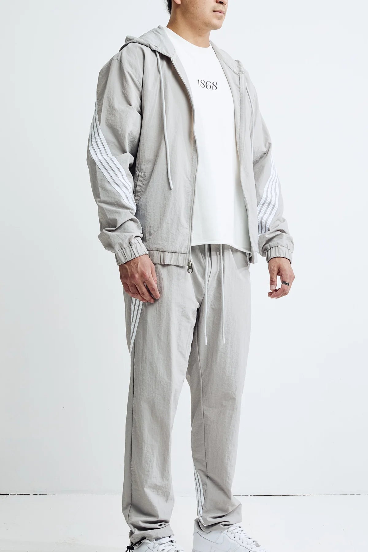 M.SOCIETY MEN'S NYLON SET GREY MS25166