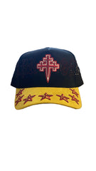 REYESF HAT SIEMPRE CON DIOS BLACK/RED/YELOW V2