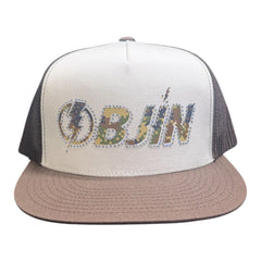 OBJIN HAT  "CAMU Diamond" Edition –WHITE and Crystals