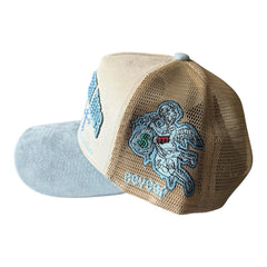 REYES HAT siempre con dios wash blue/beige