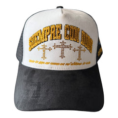 REYES HAT siempre con dios black/white/gold