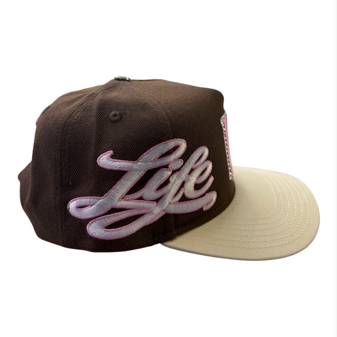 LIFE HUSTLERS HAT LH Brown/ Pink