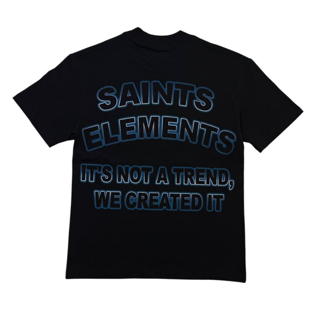 ELEMENTS DRIP t-shirt SAINTS ELEMENTS " RHINESTONE GRAPHIC TEE blck/blue