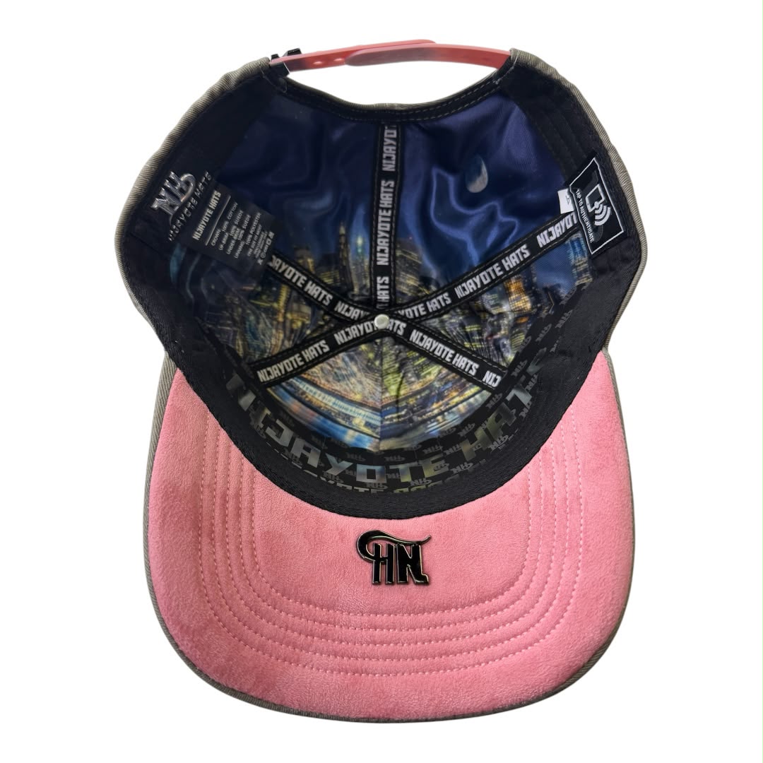 NIJAYOTE - New york statue of liberty pink rhinestone cap (gray