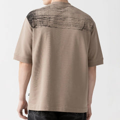 MONASTERY COUTURE GIBBON T-SHIRT OVERSIZED MEN TAUPE GRAY