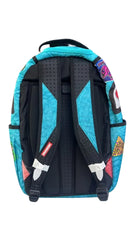 SPRAYGROUND blue ink doodle BACKPACK