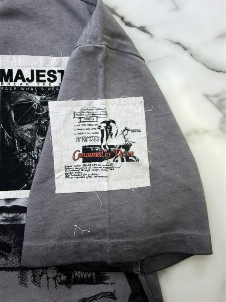 MAJESTIK t-shirt GARMENT DYE DTG PRINTED