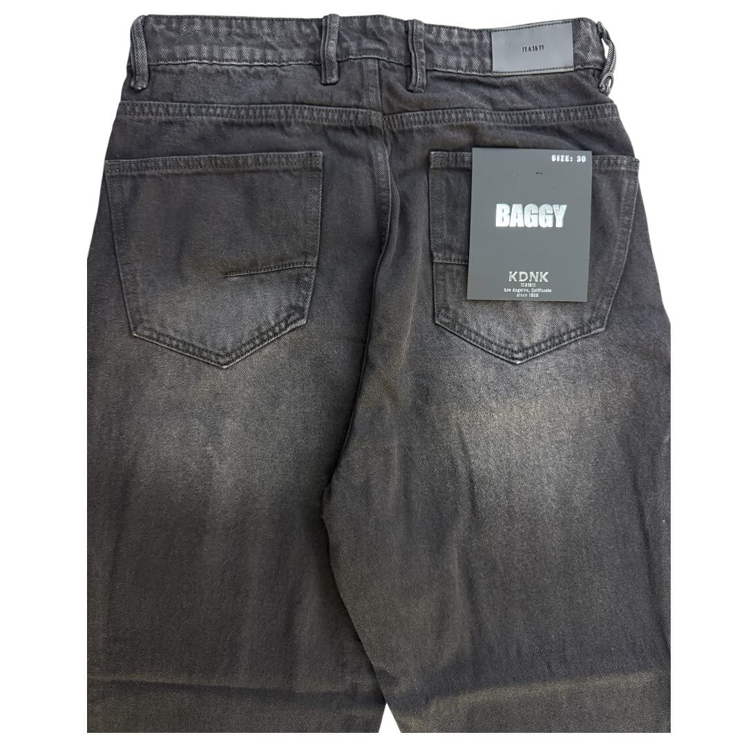 KDNK everyday baggy BASIC JEANS SB101-BLACK