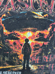 CASTEL alien abduction 'the beginning of fear' vintage black tee