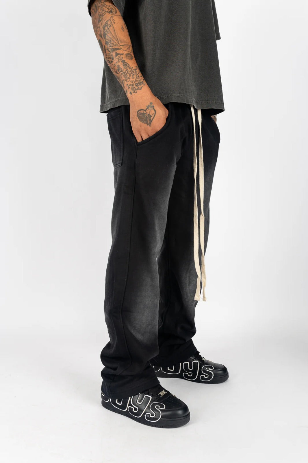 Sweatpants Sun-Dried Bleached BLACK