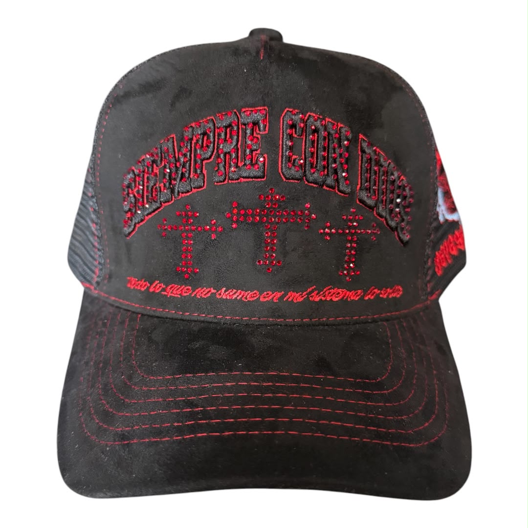 REYES HAT siempre con dios black/red