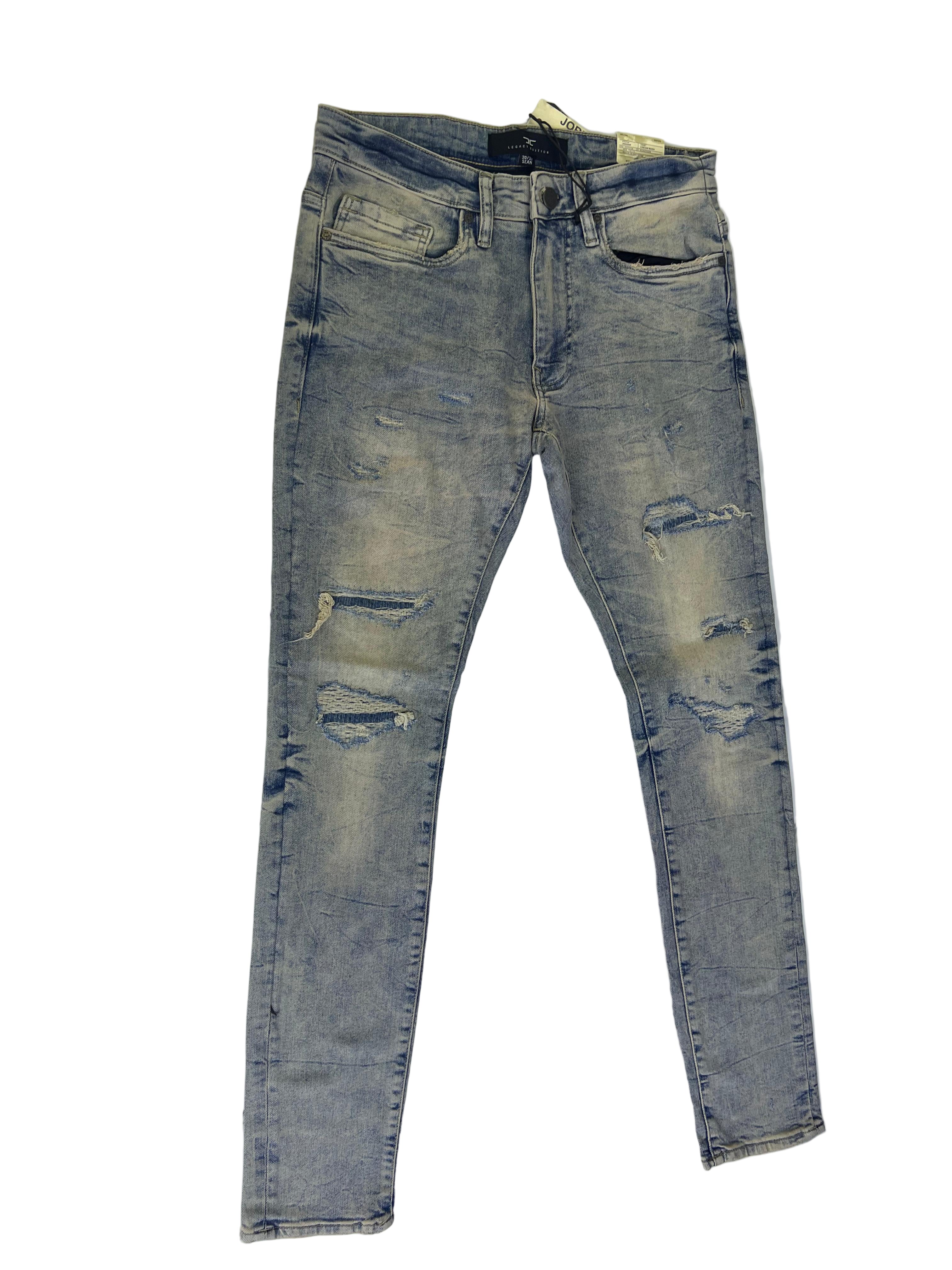 PANTALON LEGACY EDITION RIP AND REPAIR SEAN FIT COUPE CRÉME JS5220R