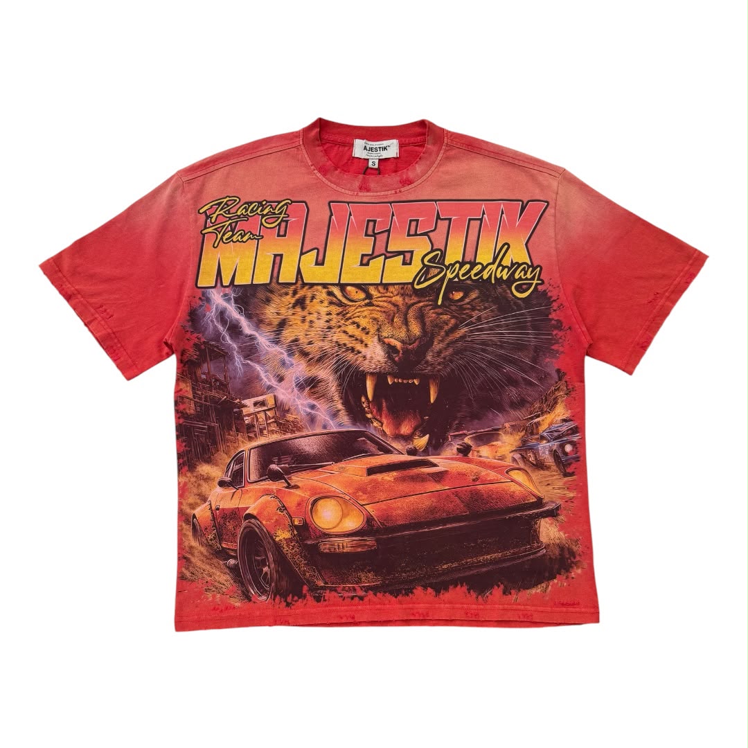 MAJESTIK GARMENT DYED DTG PRINTED TEE