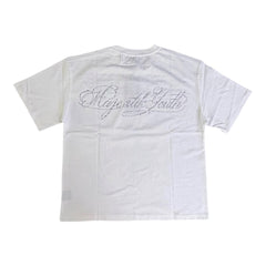 MAJESTIK t-shirt GARMENT DYE DTG PRINTED TEE W/RHINESTONE