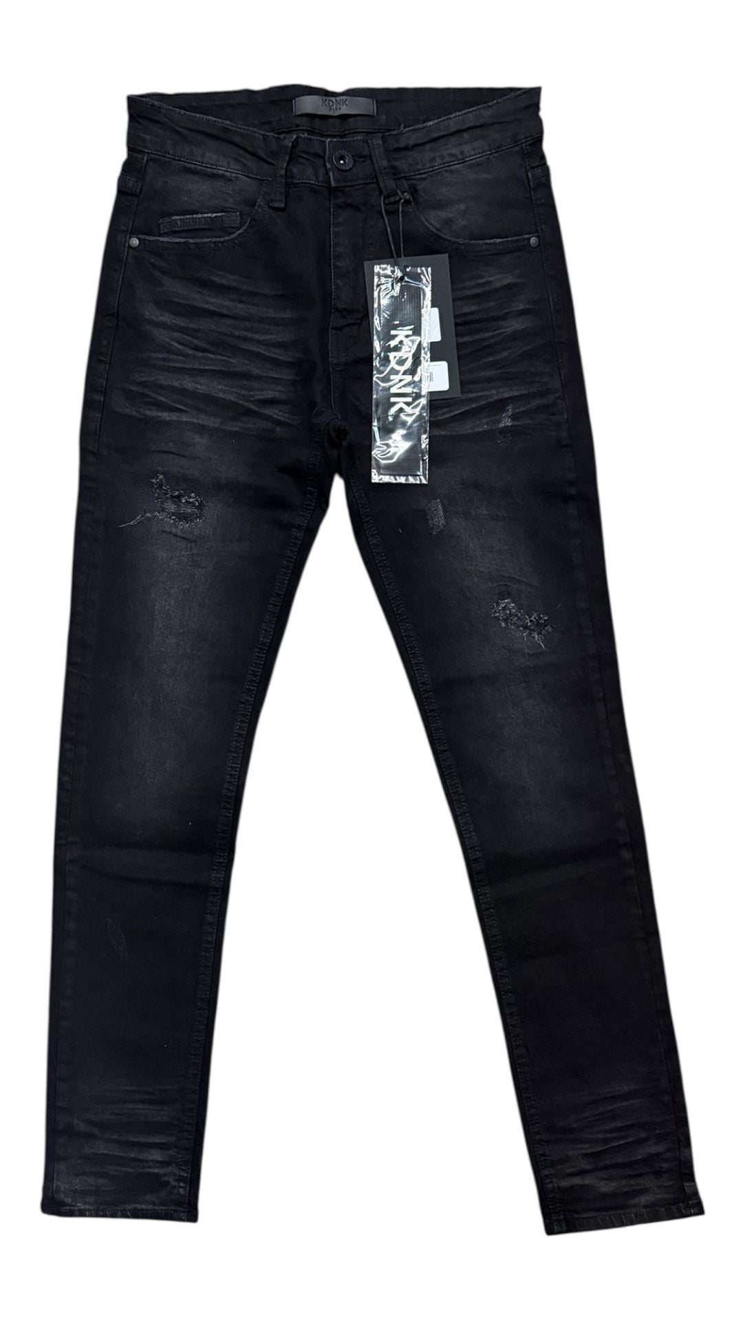 KDNK PANTALONS KND4945-JEANS NOIRS DÉCHIRÉS