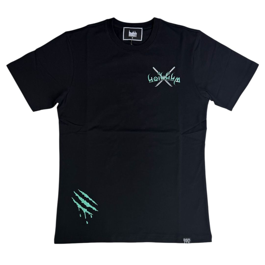 DENIMICITY WARRIOR OF THE SEAS STONED OUT T-SHIRT DNM-2502BLACK