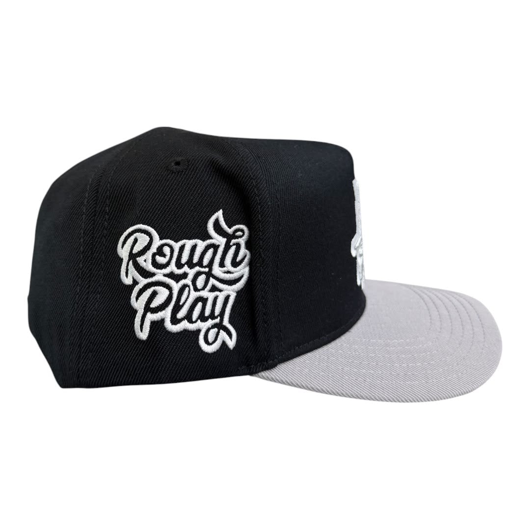 ROUGHPLAY HAT (BLACK/SILVER BANDAID SNAPBACK)