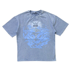 SEE YOU IN PARADISE T-SHIRT W PRINT AND SILICONE HE-ICE BLUE/9192A
