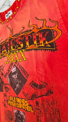 MAJESTIK t-shirt GARMENT DYE DTG PRINTED TEE W/RHINESTONE
