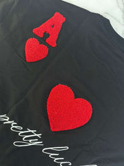 RICH GANG T-SHIRTS LUCKY  BLACK (#OVZ TEE, (MK73))