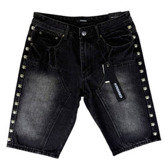 KINDRED PREMIUM SHORT À CLOUS TÊTE DE MORT (KD2242S NOIR)
