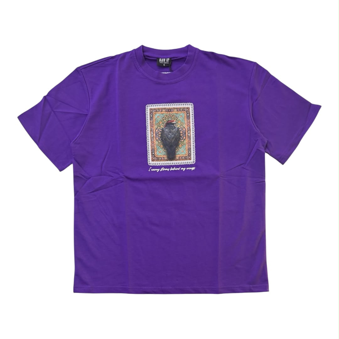 RICH GANG T-SHIRT my rebellion (#OVZ TEE, (BP844)) PURPLE
