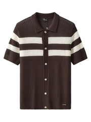 BAROCCO COFFEE Shirt-Coffe  PSS625-Marina Stripe Ss