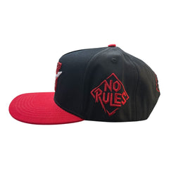 NO RULES" Snapback Cap – BLCK/RD Edition | "N" Logo