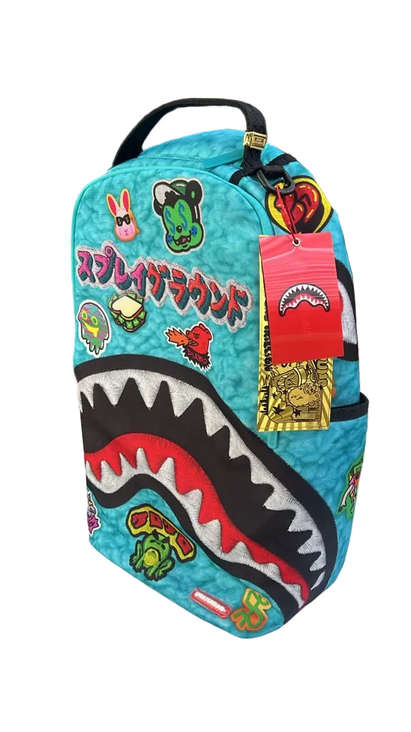 SPRAYGROUND blue ink doodle BACKPACK