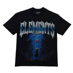 ELEMENTS DRIP t-shirt SAINTS ELEMENTS " RHINESTONE GRAPHIC TEE blck/blue