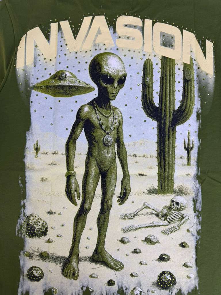 DENIMICITY INVASION STONE T-SHIRT DNM-2506OLIVE