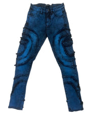 Vaqueros ajustados con parche KDNK Cargo KND4700-Blue