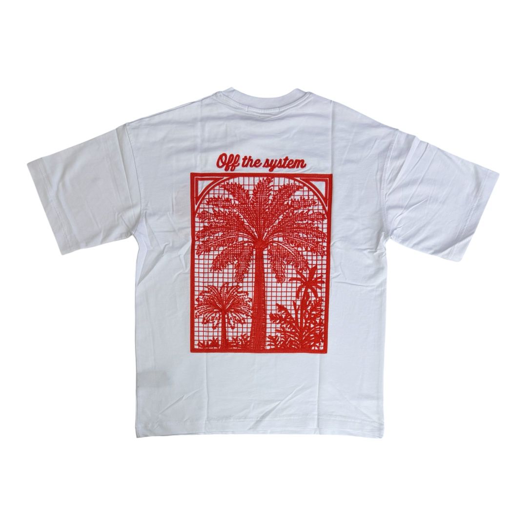 RICH GANG T-SHIRTS WHITE PALM (#OVZ TEE,(PLU30))