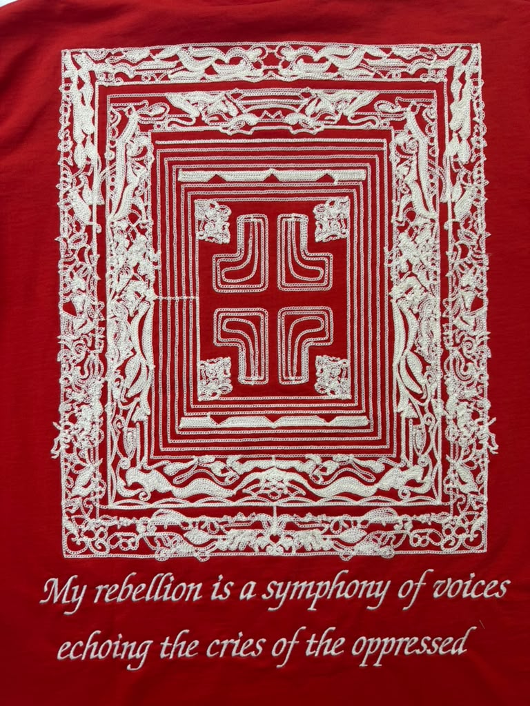 RICH GANG T-SHIRT my rebellion (#OVZ TEE, (BP824)) red