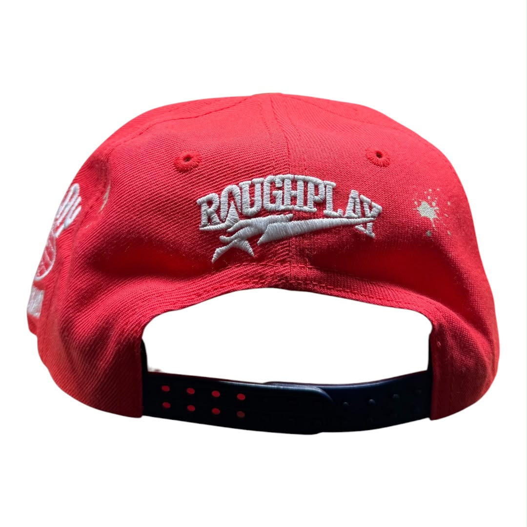 ROUGH PLAY vintage SNAPBACK (red/silver))