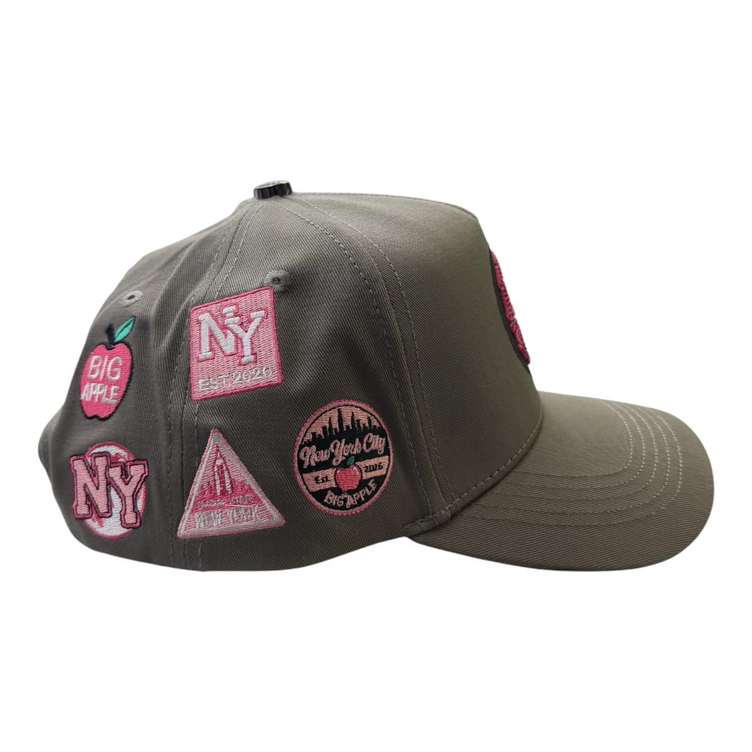 NIJAYOTE - New york statue of liberty pink rhinestone cap (gray
