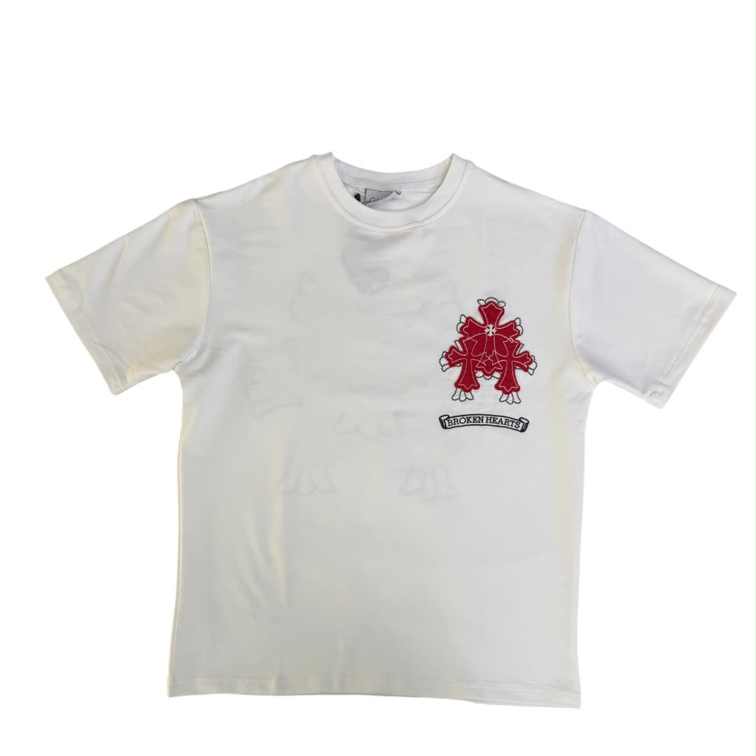RICH GANG T-SHIRT red broken heart (#OVZ TEE,(GG917) red