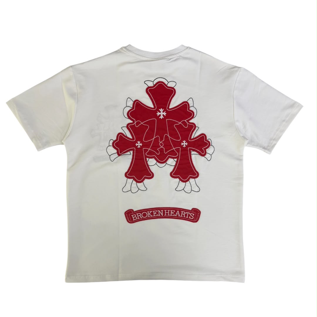 RICH GANG T-SHIRT red broken heart (#OVZ TEE,(GG917) red