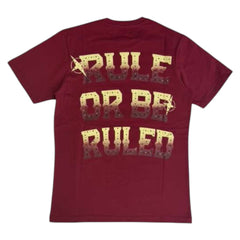 DENIMICITY RULE OR BE RULED STONE T-SHIRT DNM-2507BURG